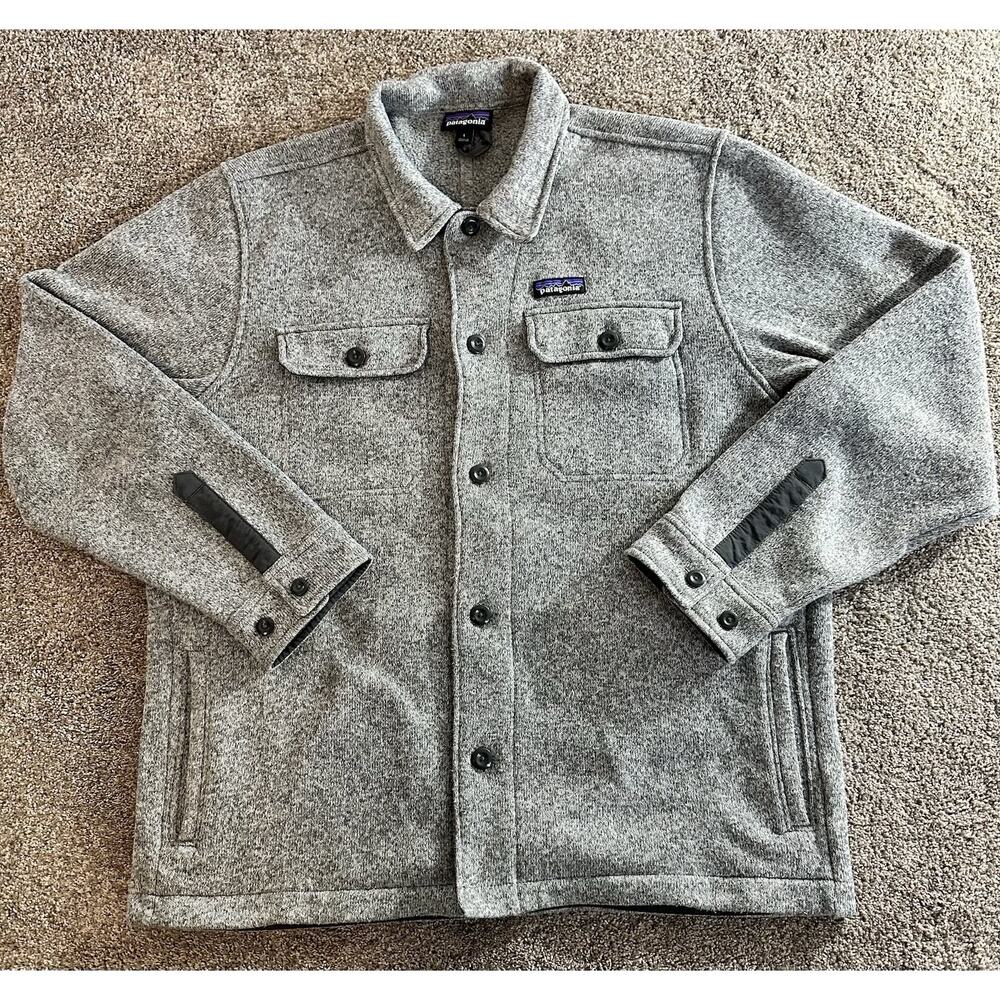 Patagonia Men's Better Sweater Shirt Jacket Button Up Stonewash Gray Size Large